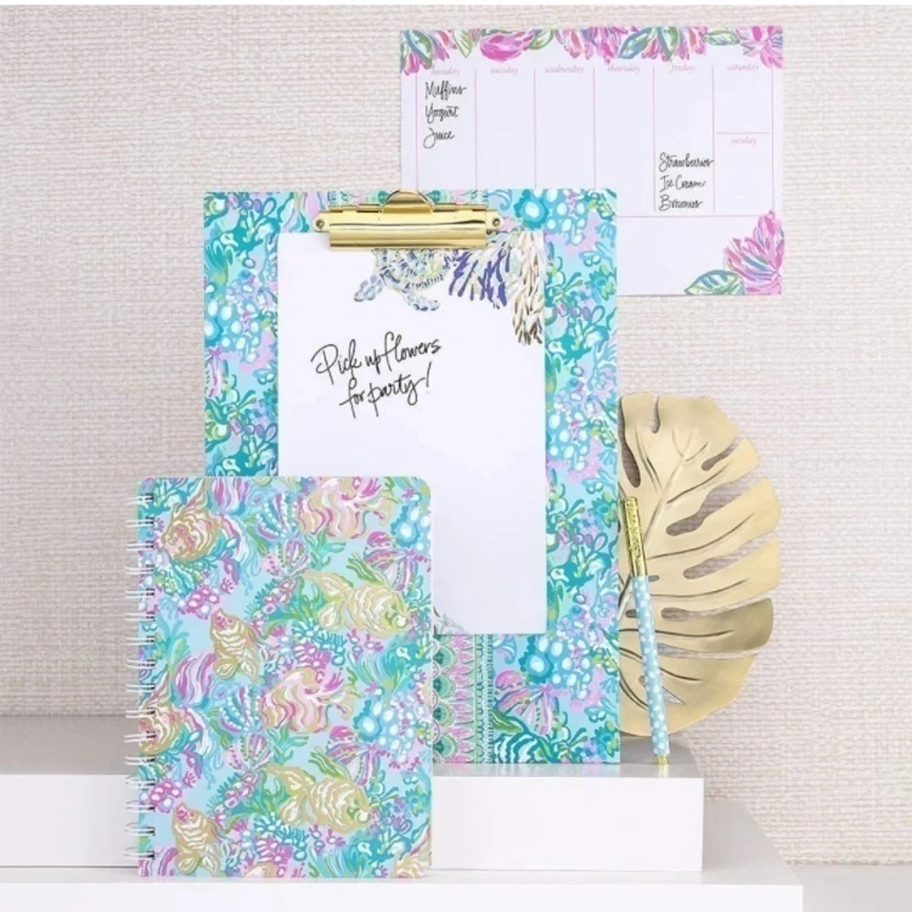 NWT Lilly Pulitzer Hardcover Spiral Notebook, 8.25